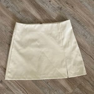 Pleather mini skirt
